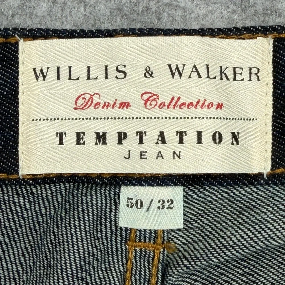 NWT Willis & Walker Temptation Jeans Mens 50x32 Dark Wash Big & Tall Deadstock